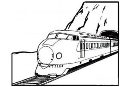 穿隧道的火车简笔画