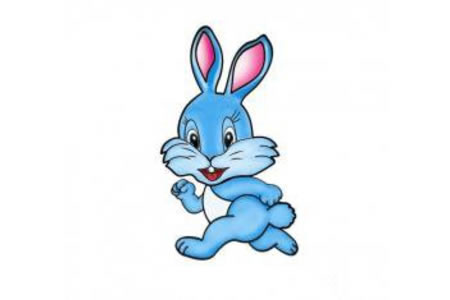 动物简笔画彩色兔子 动物图片简笔画彩色