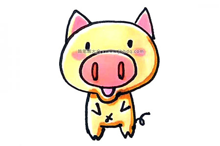 学画可爱的小猪