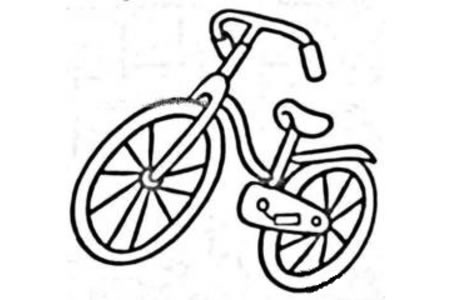 精致的自行车简笔画