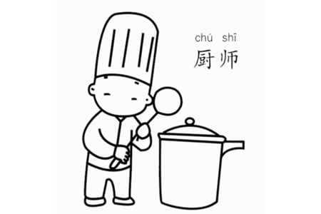 厨师简笔画步骤