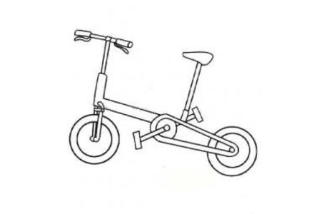 小轮自行车简笔画图片