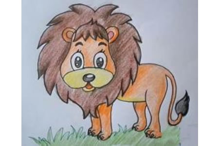教小朋友画一头小狮子