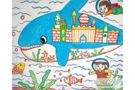 海底世界儿童画：世界变成了海底世界