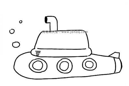 可爱的潜水艇简笔画
