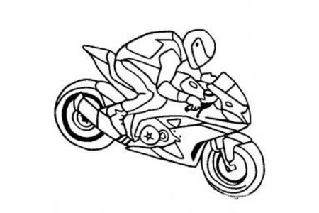 摩托车简笔画 摩托车和赛车手