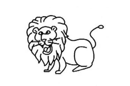 简单的狮子简笔画图片