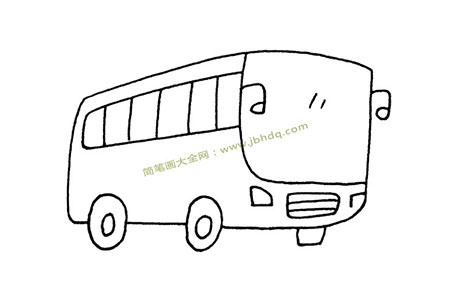 旅游巴士简笔画图片
