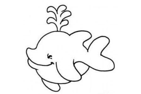 动物简笔画 海洋动物鲸鱼简笔画