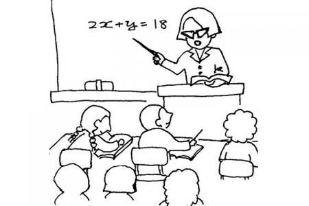 3张上课的老师简笔画图片
