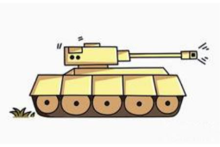 坦克的简笔画画法