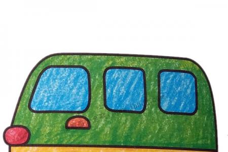 幼儿学画面包车