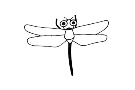 简单的动物简笔画 蜻蜓简笔画图片