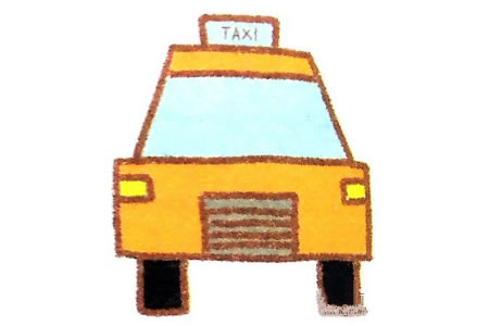 运用简单几何图形画出租车