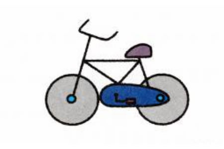 自行车简笔画画法