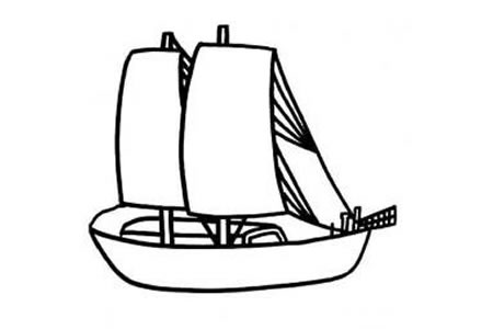 简单的帆船简笔画