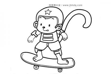 猴子玩滑板