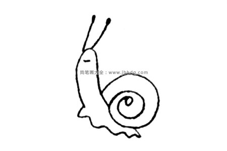 简单的蜗牛简笔画教程