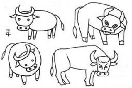 牛简笔画图片