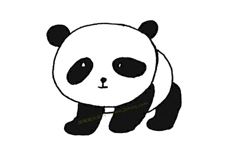 可爱的大熊猫简笔画图片