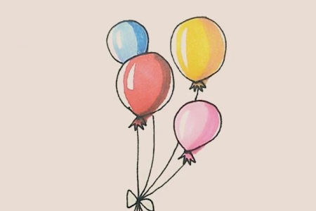 简笔画之彩色气球