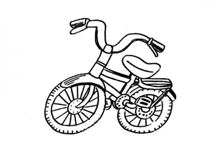 儿童自行车简笔画