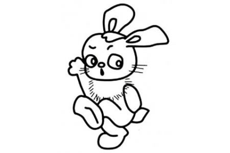 兔子简笔画大全 跳舞的兔子简笔画