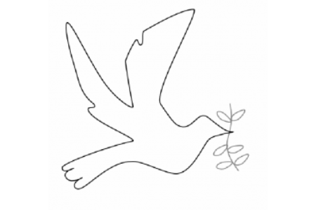 最简单的和平鸽画法