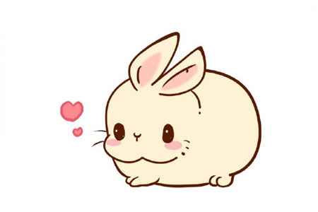 萌萌的小胖兔简笔画