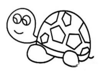 小乌龟可爱的简笔画