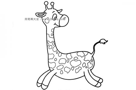 可爱的长颈鹿简笔画图片