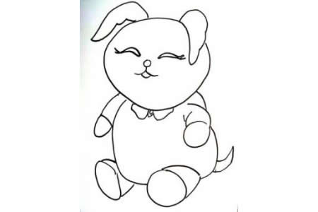 胖胖的兔子简笔画