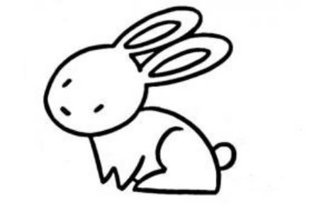 儿童动物简笔画兔子的画法