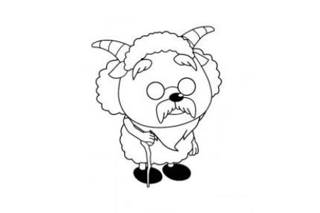 慢羊羊简笔画图片