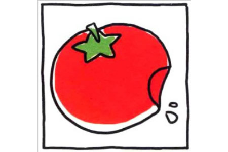四步画出可爱简笔画 健康清爽的大番茄