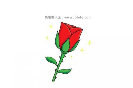 画一朵漂亮的红玫瑰