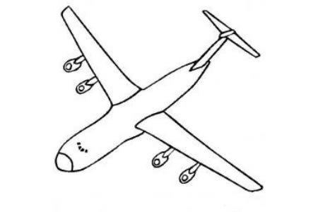 飞机简笔画大全 C-5“银河”运输机