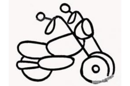 幼儿简单摩托车简笔画