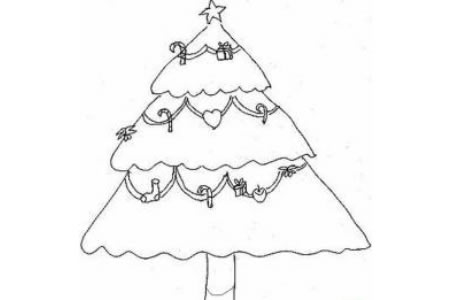 幼儿圣诞节简笔画素材圣诞树