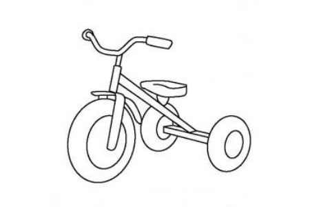 儿童玩具图片 幼儿三轮车简笔画图片
