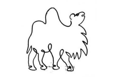 一笔画骆驼的画法