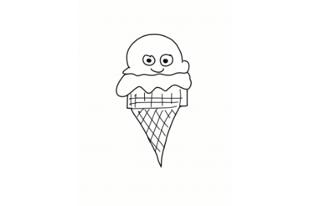可爱冰淇淋的简笔画图片