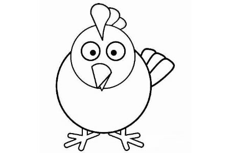 如何画小鸡的简笔画