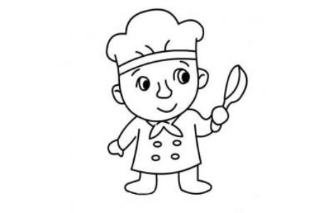 儿童人物简笔画厨师