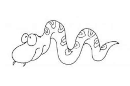 关于蛇的简笔画怎么画