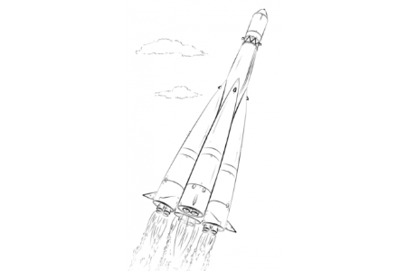 如何画一个太空火箭
