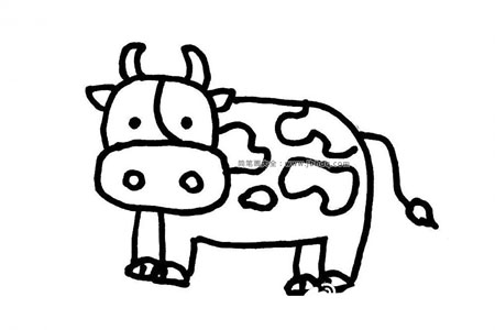 奶牛简笔画图片