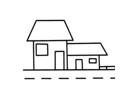 幼儿建筑简笔画大全 路边的小房子