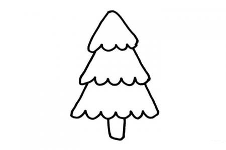 5张简单的圣诞树简笔画图片