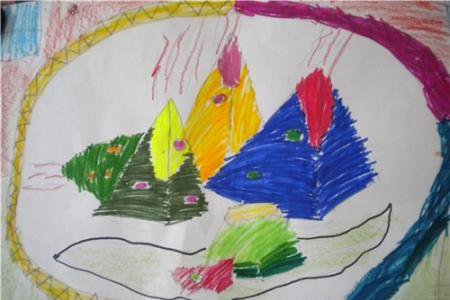 端午节儿童画图片-粽香龙情